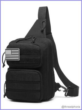 RFID Blocking Tactical Crossbody Sling Shoulder Bag 900D Oxford